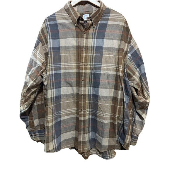 Brooks Brothers Other - Brooks Brothers 346 Original Polo Shirt 2XL Multicolor Flannel Wool Cotton EUC